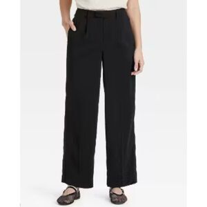 a new day gauze Black Wide-Leg Trousers